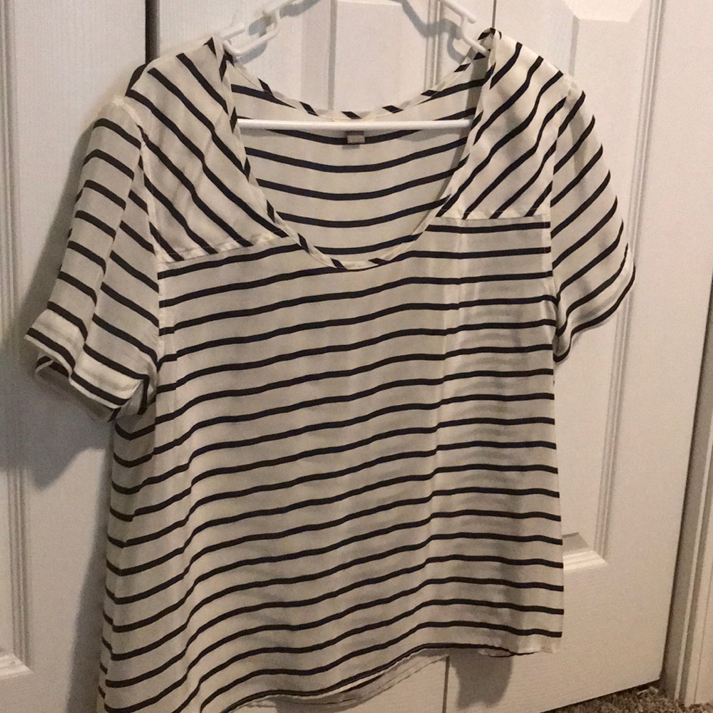 Fossil Navy & Cream Blouse